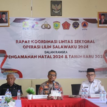 Persiapan Pengamanan Natal dan Tahun baru 2025, Polres Buru Selatan Gelar Rapat Koordinasi Lintas Sektoral