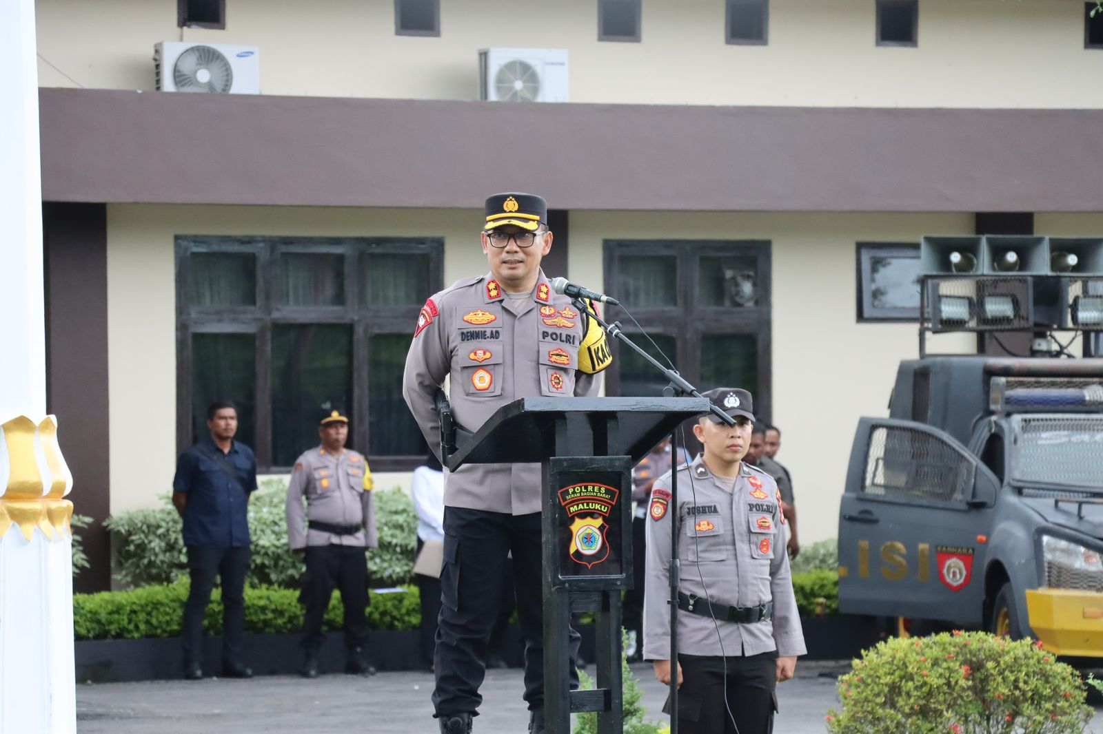 Polres SBB Gelar Pengamanan Pos Pam Natal dan Tahun Baru dalam Operasi Lilin Salawaku 2024