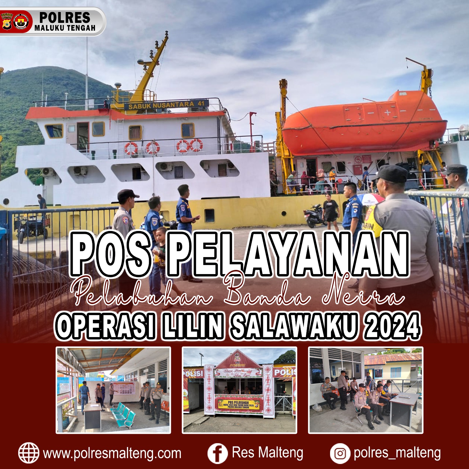 Pastikan Kelancaran Pelayanan Pelabuhan, Personel Polsek Banda Neira Lakukan Pengamanan di Pelabuhan