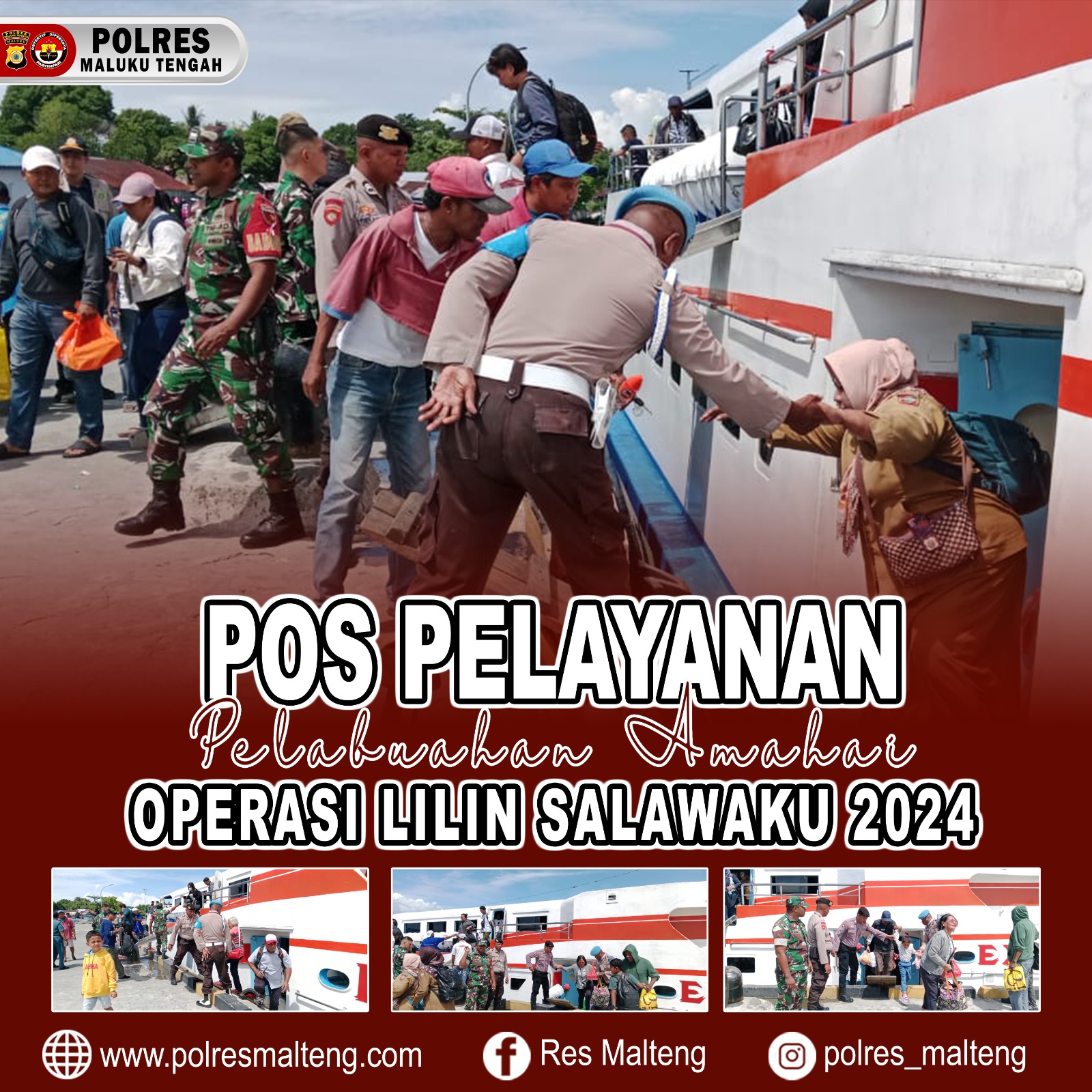 Kembali Pos Yan Pelabuhan Amahai Ops Lilin Salawaku 2024 Lakukan Pelayanan