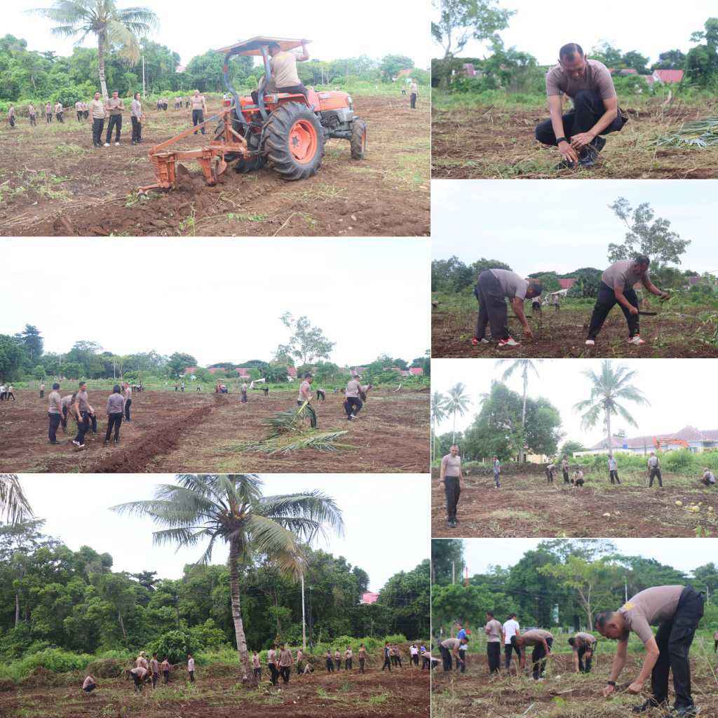 Kapolres Maluku Barat Daya Pimpin Pembukaan Lahan Perkebunan, Dukung Program Ketahanan Pangan