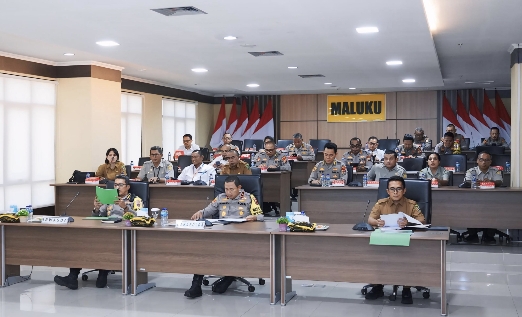 Jelang Penanaman Jagung Satu Juta Hektar Wakapolda Maluku Rakor Bersama Kementan Secara Daring