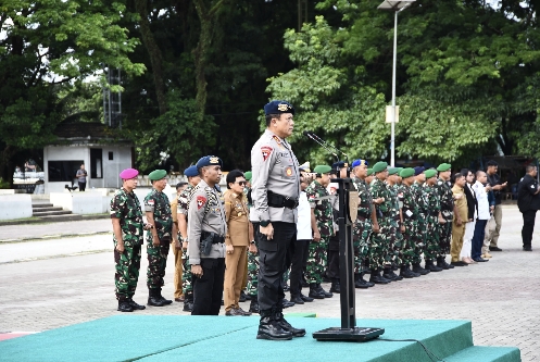 Kapolda Pimpin Apel Gelar Pasukan Kesiapan Pengamanan Kunjungan Wakil Presiden RI di Ambon