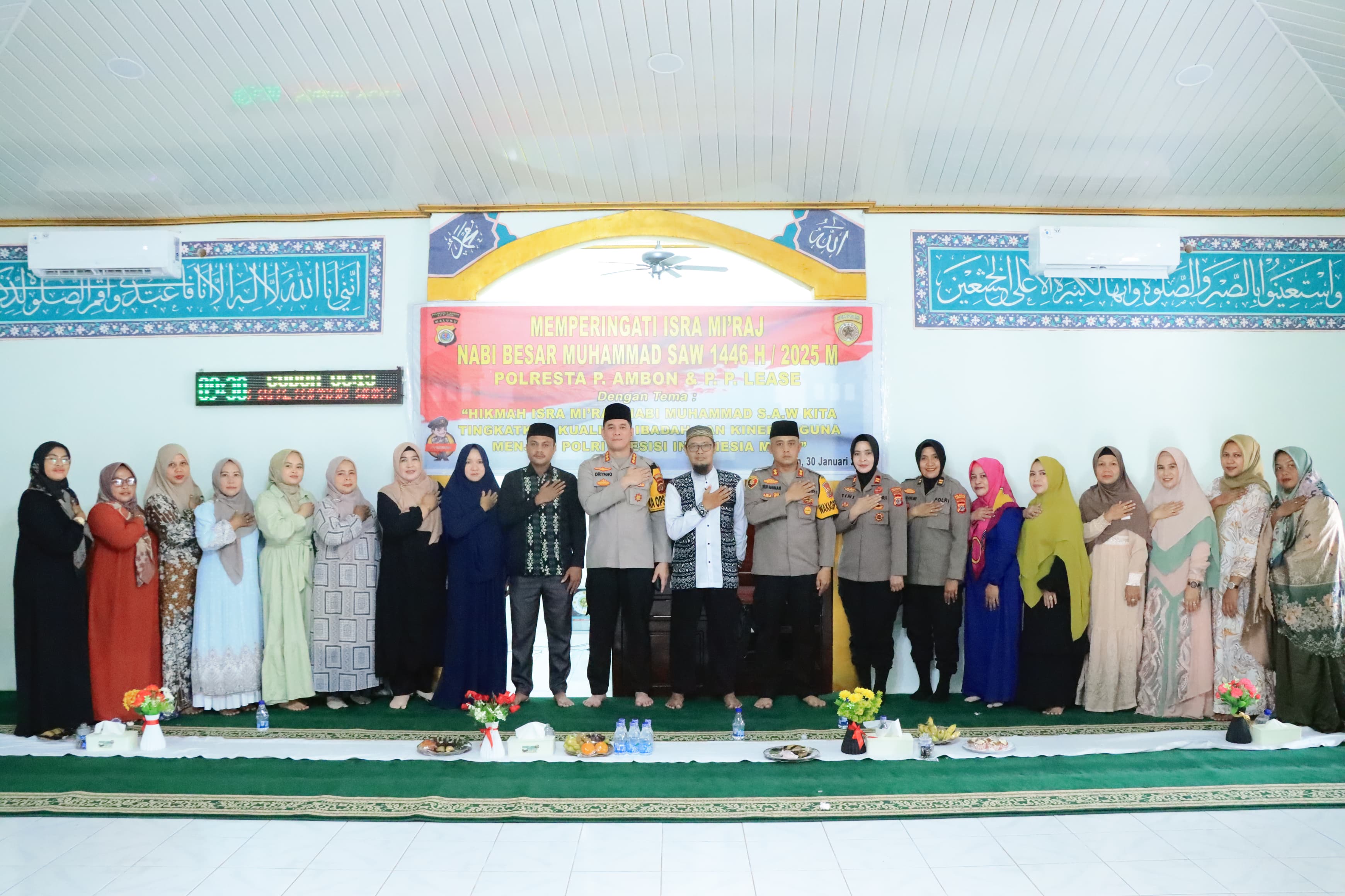Polresta Ambon Gelar Peringatan Isra Mi'raj 1448 H di Masjid Al Wahyu