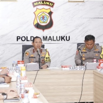 Pimpin Rapat Wakapolda Maluku Pantau Situasi Kamtibmas di Tugu Trikora dan Leihitu