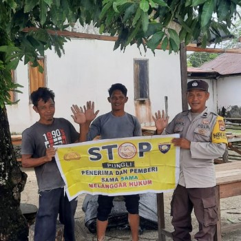 Bhabinkamtibmas Tamher Timur Aktif Sosialisasikan Saber Pungli