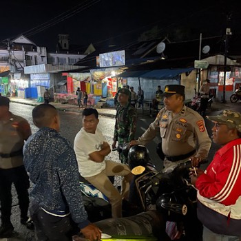 Tingkatkan Kondusifitas di malam hari, Personel gabungan TNI Polri optimalkan Patroli