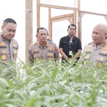 Karo Penmas Divhumas Polri Tinjau Green House Polda Kalsel