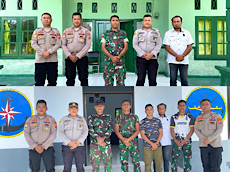 Jalin silaturahmi dan sinergitas TNI Polri, Plh. Kapolsek Selaru kunjungi Koramil dan Posal