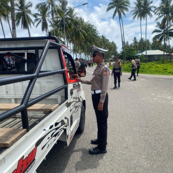 Polres Buru Selatan Gelar Razia Ops Keselamatan Salawaku 2025