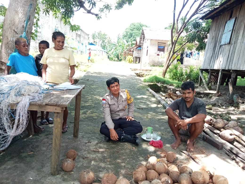 Laksanakan DDS Bhabinkamtibmas, Terus Menerus Beri Himbauan Pada Warga binaanya Di Desa Beltubur.