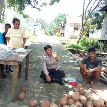 Laksanakan DDS Bhabinkamtibmas, Terus Menerus Beri Himbauan Pada Warga binaanya Di Desa Beltubur.