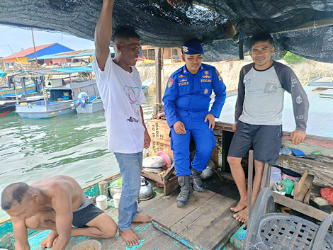 Sambangi Nahkoda Kapal Nelayan, Sat Polair Polres Kepulauan Tanimbar Imbau keselamatan berlayar