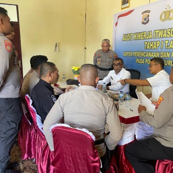 Audit Kinerja Tahap I T.A 2025 Aspek Perencanaan dan pengorganisasian pada Polres Buru Selatan dan Polsek jajaran oleh Itwasda Polda Maluku