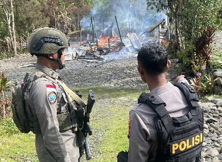 Rumah Kosong di Puncak Jaya Dibakar, Aparat Lakukan Penyelidikan