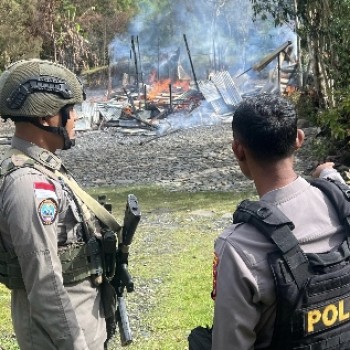 Rumah Kosong di Puncak Jaya Dibakar, Aparat Lakukan Penyelidikan