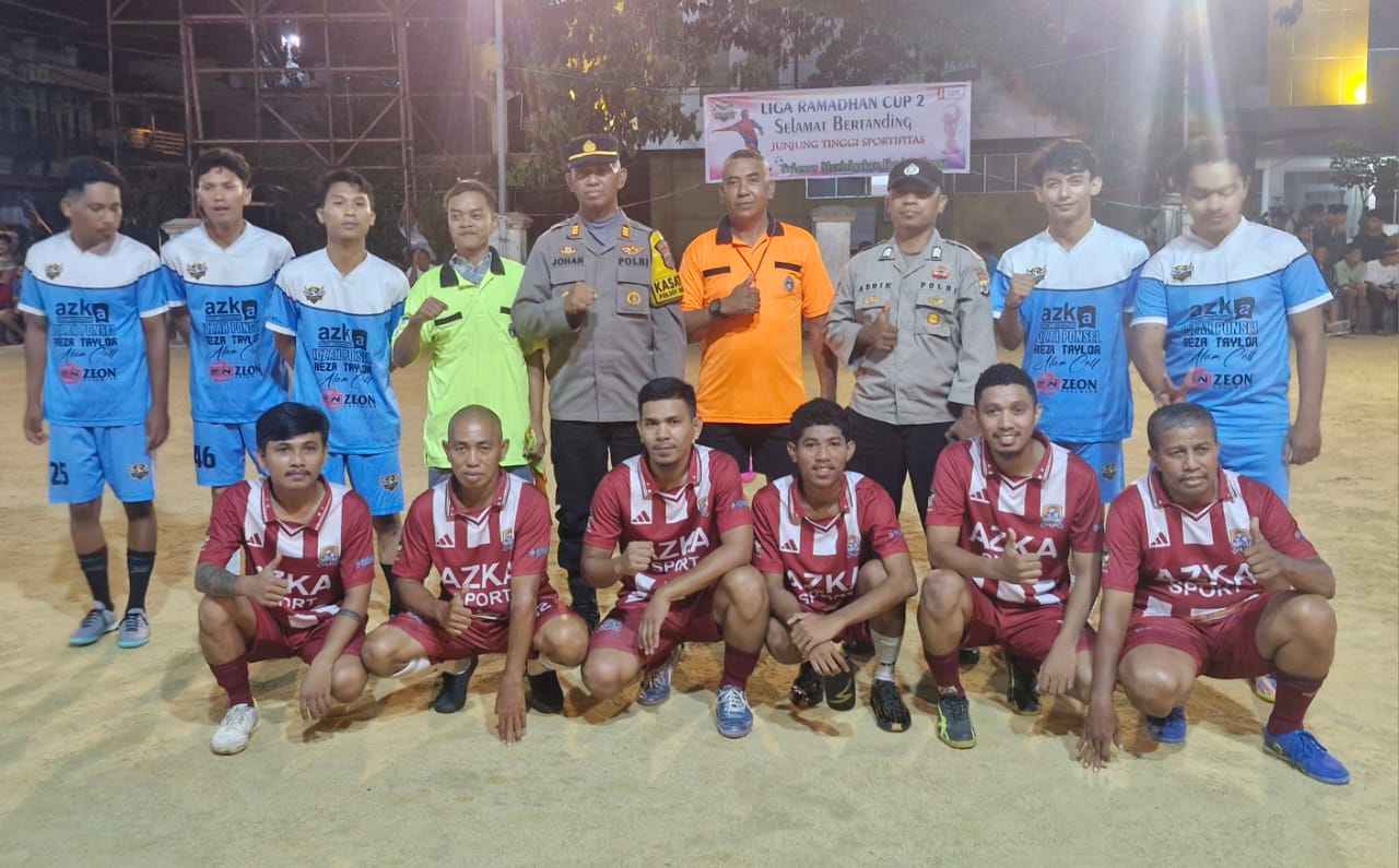 POLSEK NUSANIWE LAKUKAN PENGAMANAN PEMBUKAAN LIGA RAMADHAN WAIHAONG CUP II 2025