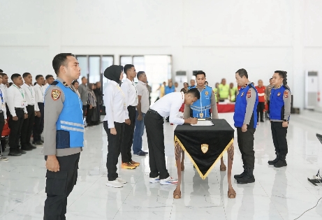 Penandatanganan Pakta Integritas Seleksi Penerimaan Anggota Polri Terpadu, Wakapolda Tekankan Menggunakan Prinsip BETAH