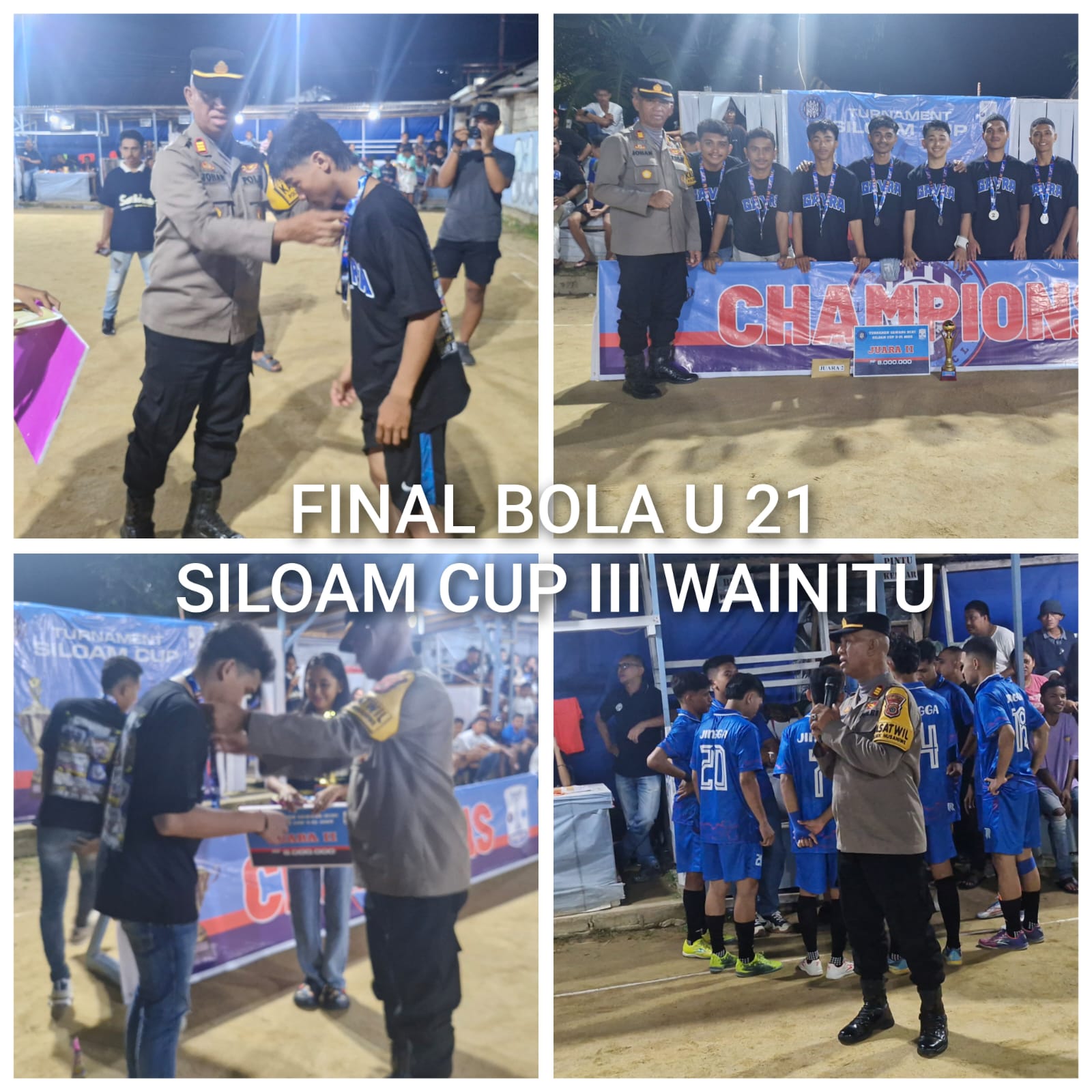 Polsek Nusaniwe Laksanakan Pengamanan Final Turnamen Gawang Mini Siloam III 2024