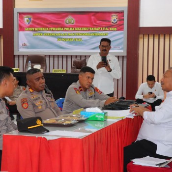 Itwasda Polda Maluku Lakukan Audit Kinerja Tahap I Di Polres Tual.