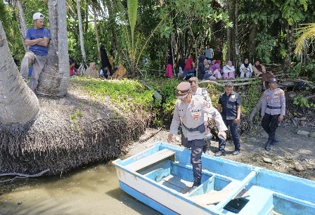 Polres Bursel Terus Lakukan Pencarian Anak Yang Diduga Diterkam Buaya