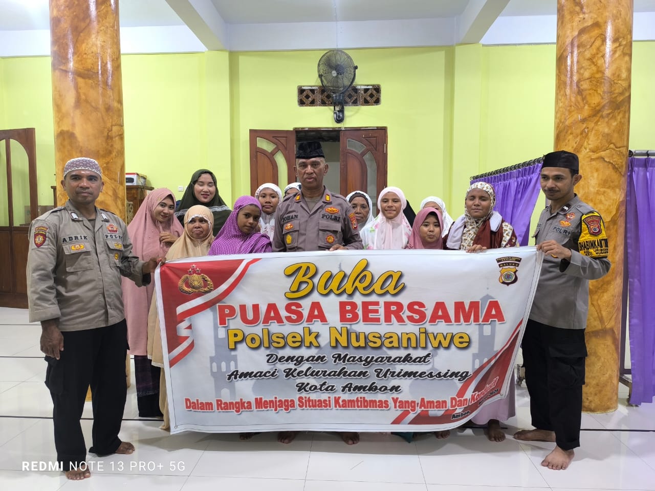 Polsek Nusaniwe Gelar Buka Puasa Bersama Tokoh Agama dan Jamaah di Amaci