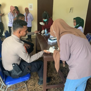 Peduli Kesehatan Personil di Bulan Ramadhan, Polres Buru Selatan Kerja Sama Dengan Dinas Kesehatan