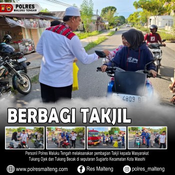 Sat Resnarkoba Polres Malteng Berbagi Takjil Di Bulan Ramadhan