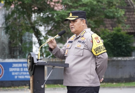 Polda Maluku Gelar Apel Kesiapan Pengamanan Malam Takbiran di Ambon