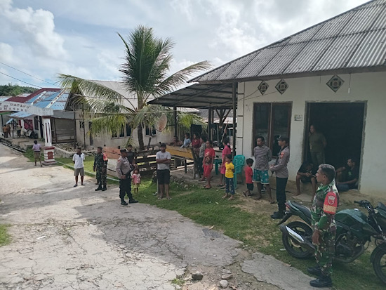 Pasca bentrok antar Desa, Polsek Nirunmas hadir back up Polsek Kormomolin lakukan pengamanan