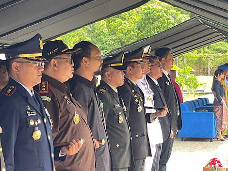 Perkuat soliditas, Kapolres Kepulauan Tanimbar hadiri upacara peringatan  HUT TNI AU ke-79