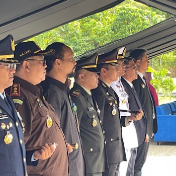 Perkuat soliditas, Kapolres Kepulauan Tanimbar hadiri upacara peringatan  HUT TNI AU ke-79