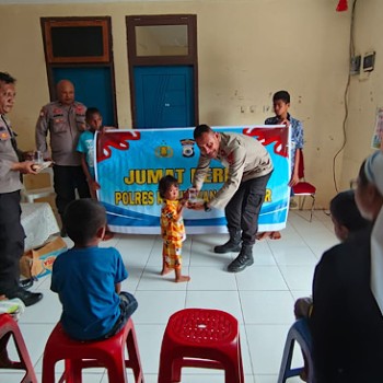 Kunjungi Panti Asuhan, Polres Kepulauan Tanimbar bagikan makanan bergizi gratis lewat Jumat Berkah