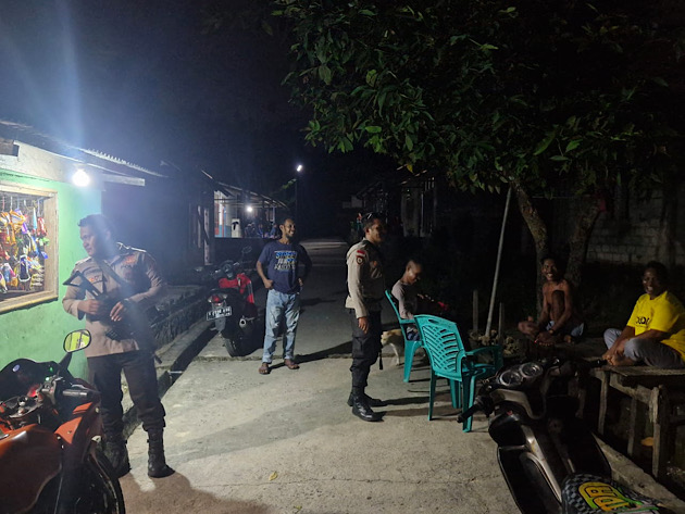 Antisipasi konflik lanjutan, Polsek Kormomolin intensifkan patroli di malam hari pada Desa Kilmasa dan Desa Lumasebu