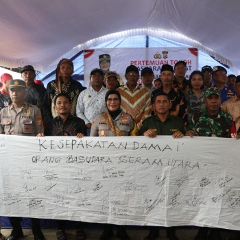 Kapolres  Buru Lakukan Pertemuan  dengan Masyarakat se-Kecamatan Seram Utara Timur Kobi dan Seram Utara Seti