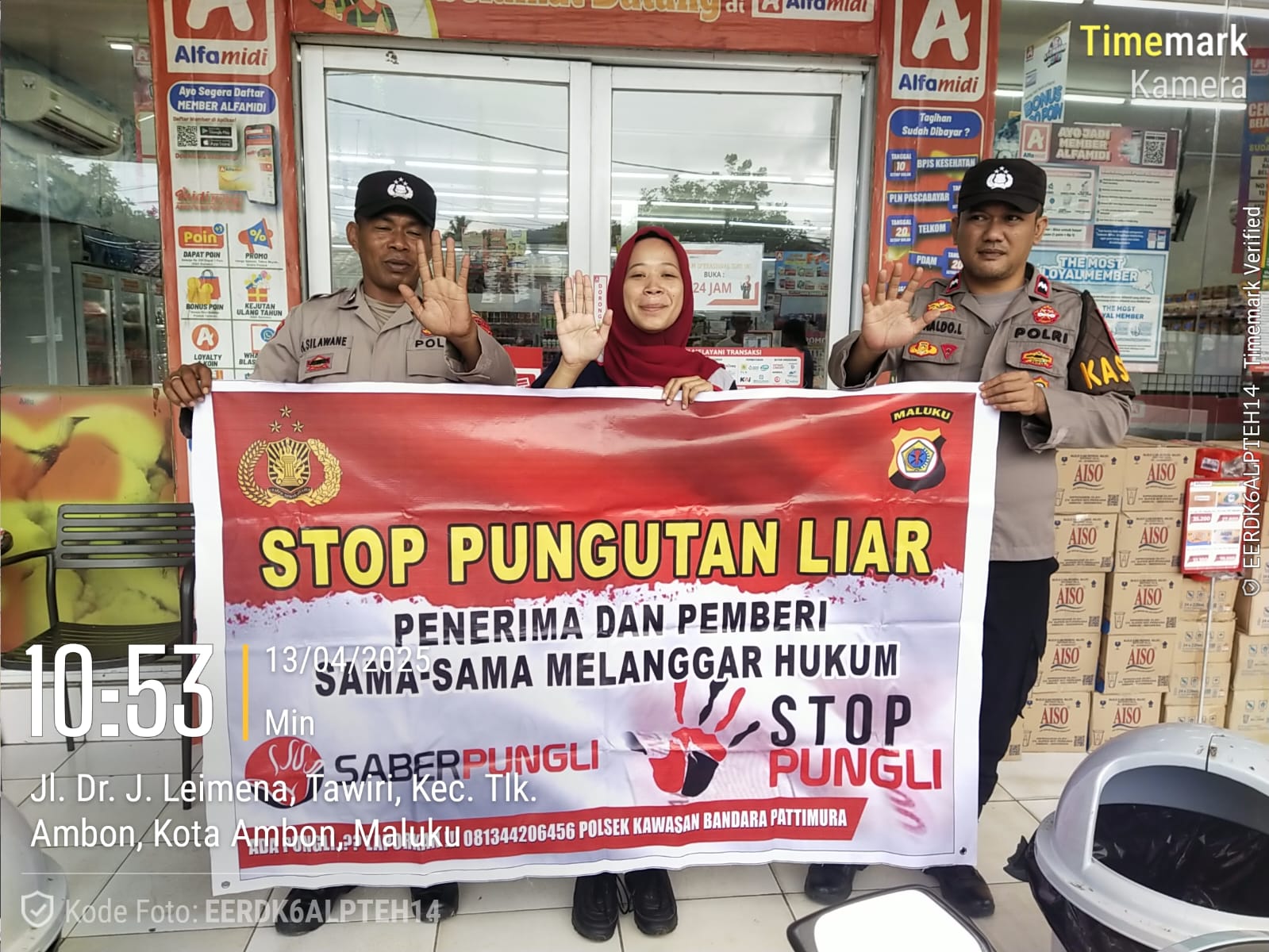 Polsek Kawasan Bandara Pattimura Sosialisasikan Saber Pungli ke Masyarakat di Desa Tawiri