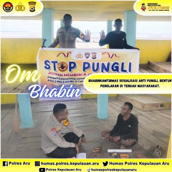 Bhabinkamtibmas Sosialisasi Anti Pungli, Bentuk Penolakan Di tengah Masyarakat.