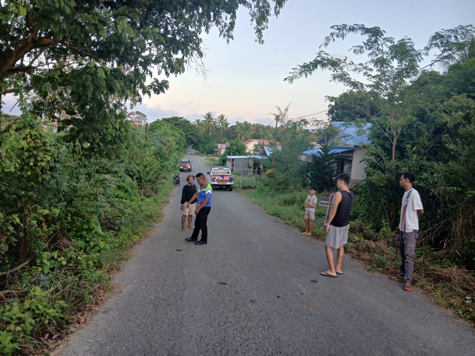 Pemudi Sepeda Motor Menabrak Pejalan Kaki, Sat Lantas Polres MBD Datangi TKP