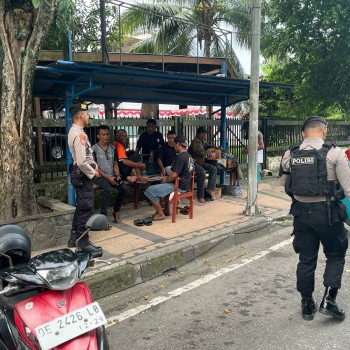 Patroli Kepolisian Seputaran Jl. Pattimura untuk Ciptakan Kamtibmas yang Kondusif