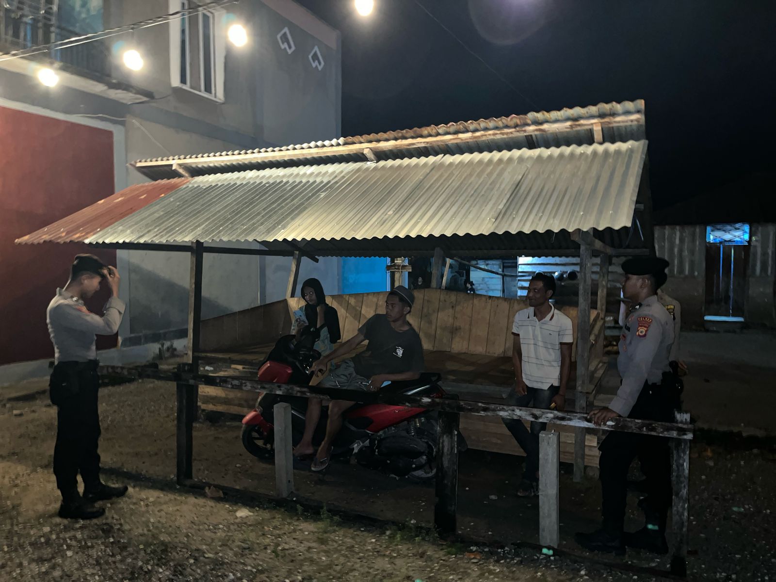 Personel Polsek Kepala Madan Laksanakan Patroli Malam