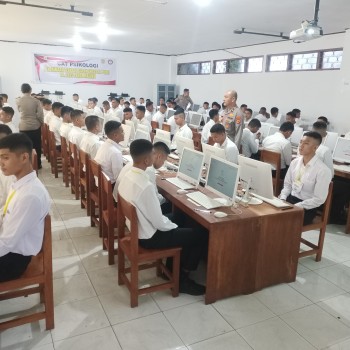 Polda Maluku Gelar Tes CAT Psikologi, Diikuti 185 Casis Bintara Polri
