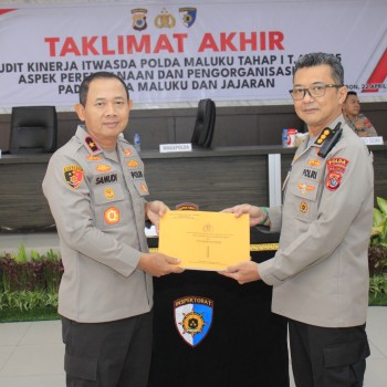 Wakapolda Pimpin Taklimat Akhir Audit Kinerja Itwasda Maluku