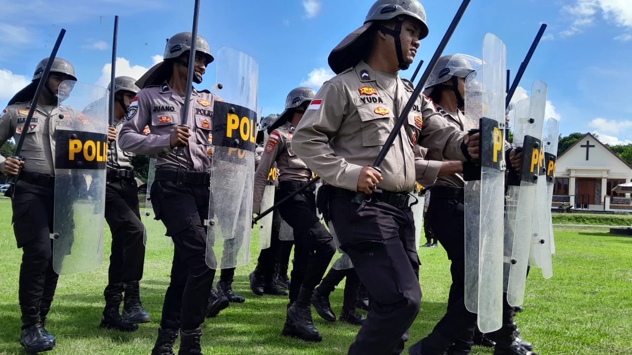 Sat Samapta Polres MBD Gelar Latihan Dalmas Sebagai Upaya Atasi Gangguan Kamtibmas