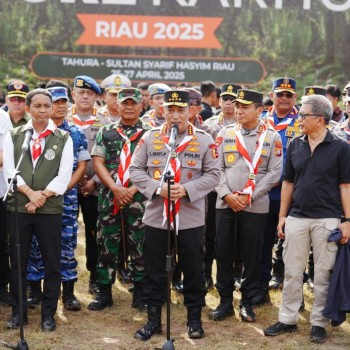 Kapolri Pimpin pembukaan Jambore Karhutla Riau 2025: pemuda ujung tombak penjaga kelestarian lingkungan