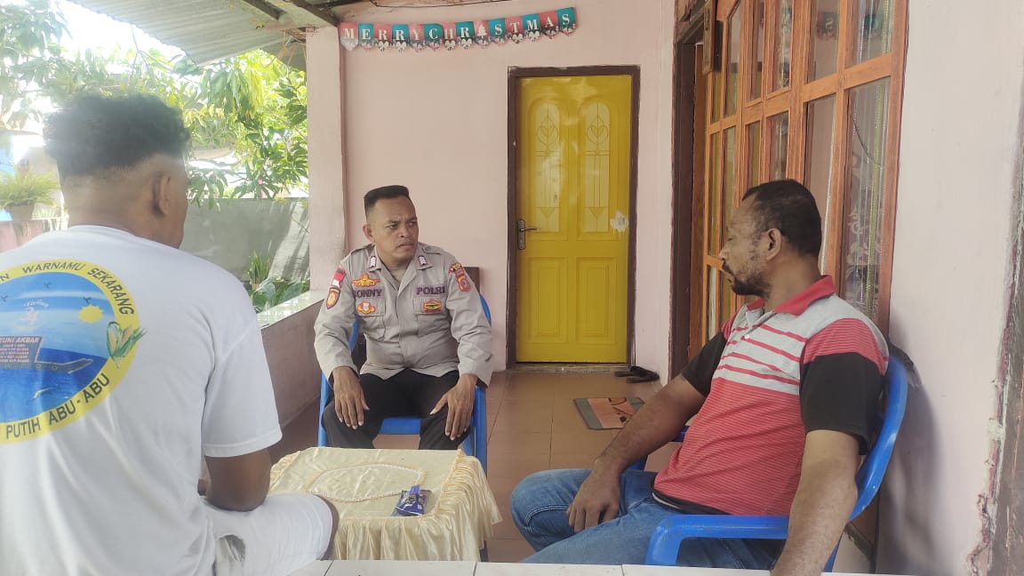 Bhabinkamtibmas Desa Tepa Bripka Romkeny Gelar Minggu Kasih, Ajak Warga Jaga Kamtibmas