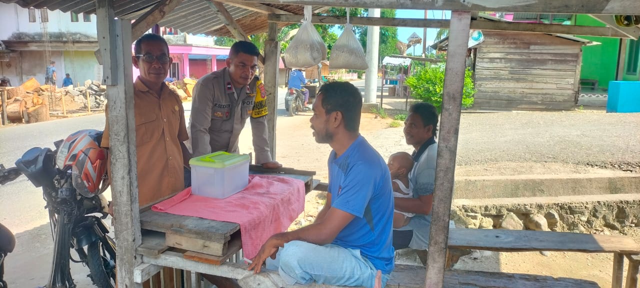 Bhabinkamtibmas Ajak Warga Wujudkan Sitkamtibmas Yang Aman Dan Kondusif.