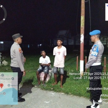 Antisipasi Gangguan Kamtibmas Personil Polsek Leksula Tingkatkan Patroli Malam