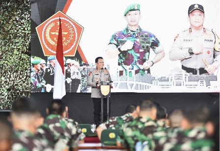 Apel Dansat Kodam XV/Pattimura 2025, Kapolda Maluku Tekankan Sinergitas TNI-POLRI Perkuat Keamanan Wilayah