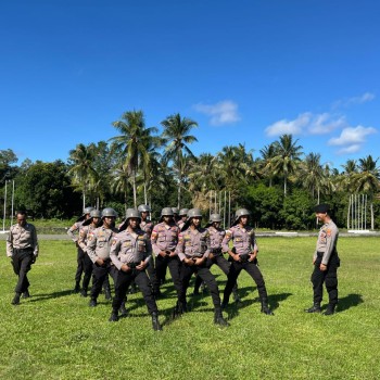 Sat Samapta Polres MBD Maksimalkan Ketrampilan Personel Melalui Latihan Dalmas