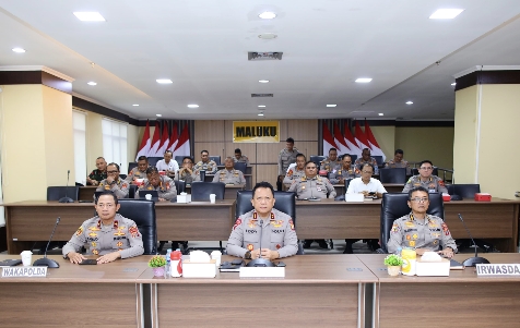 Jelang Hari Buruh, Kapolda Maluku Hadiri Anev Sitkamtibmas Yang Dipimpin Kapolri